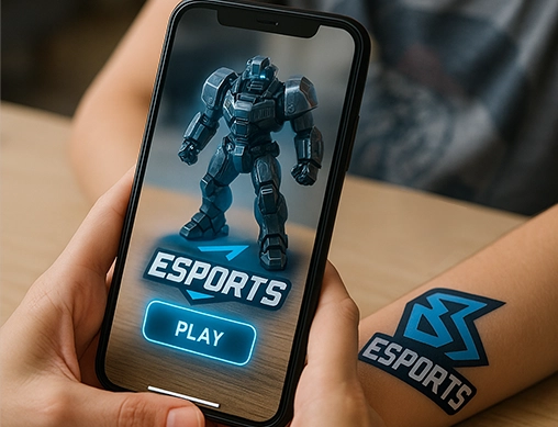 Tatuaje con experiencia de realidad aumentada para eventos