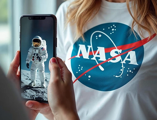 Camiseta con experiencia de realidad aumentada para eventos