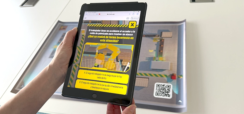 Tapete con experiencia de realidad aumentada para empresas